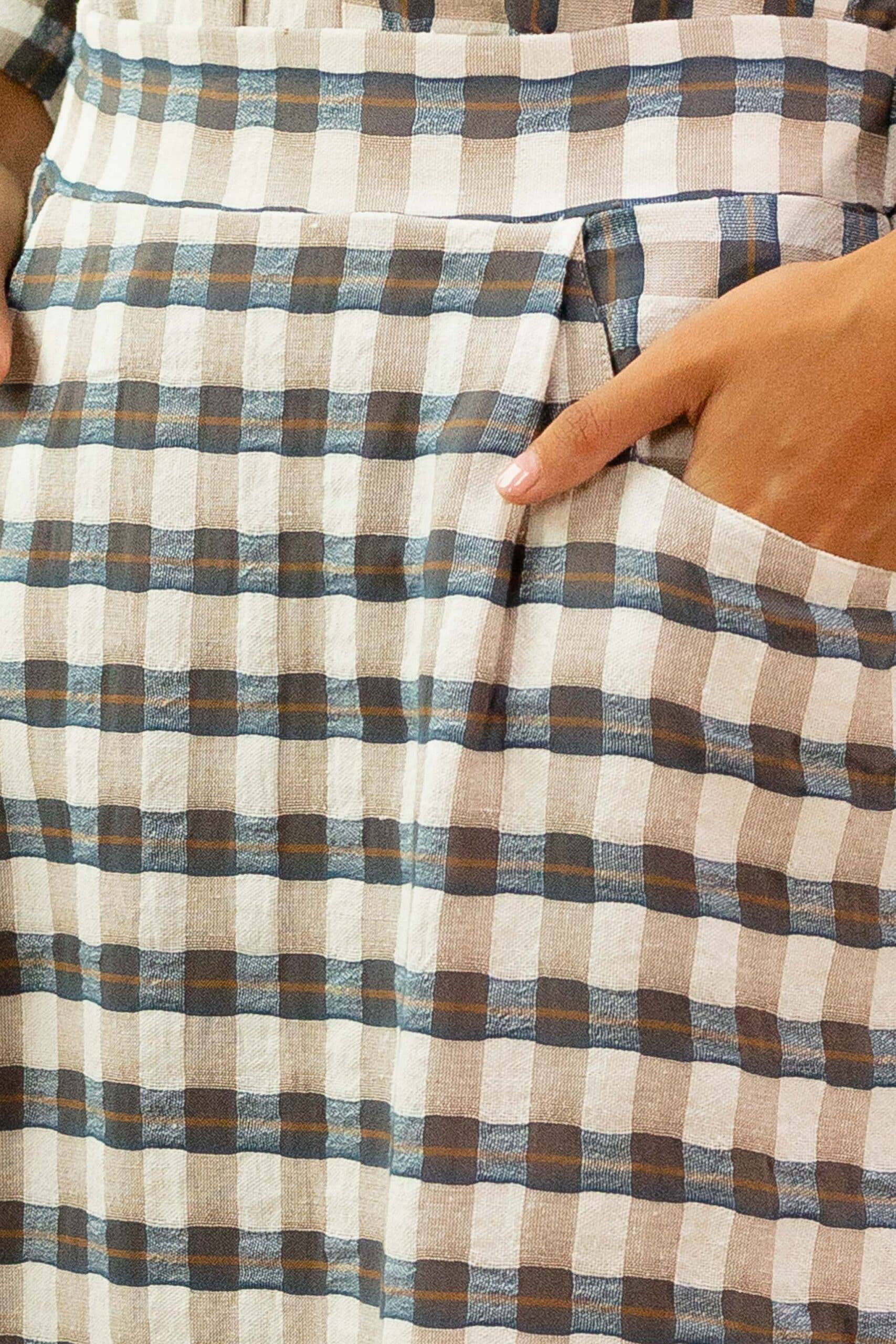 PAN Producto Básico - Wholesale Skirt - Women's - Checked midi skirt3