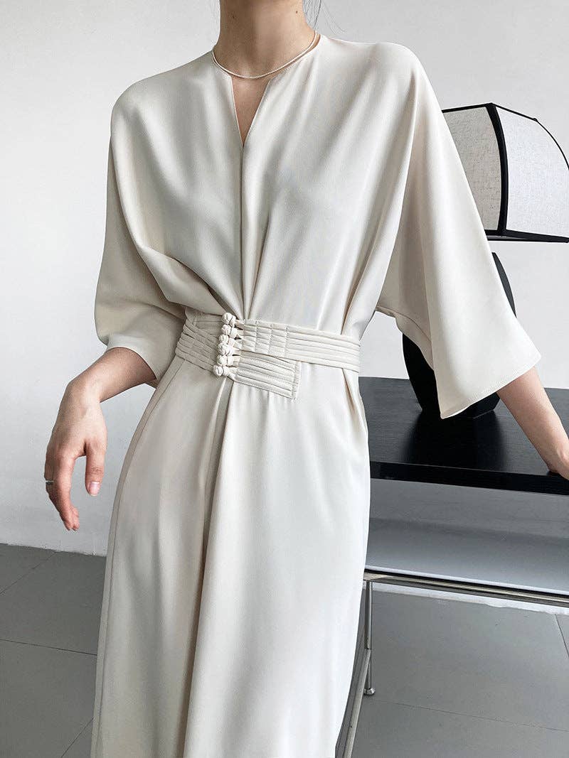 Marayn - Vente Robe – femme - 2025 NOUVELLE Robe Noeud Élégante Moderne Chic Touche Chinoise61