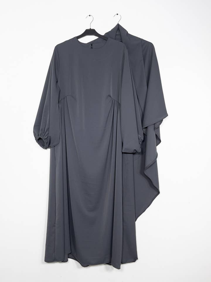 Set 2-delig abaya EN2509+2510pk in medina zijde voor wholesale door IDEAL OUTFIT