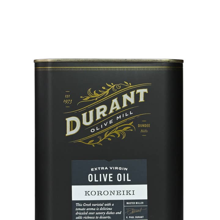 Durant - Vente Huile d'olive - 1/2 gallon d'huile d'olive extra vierge Koroneiki