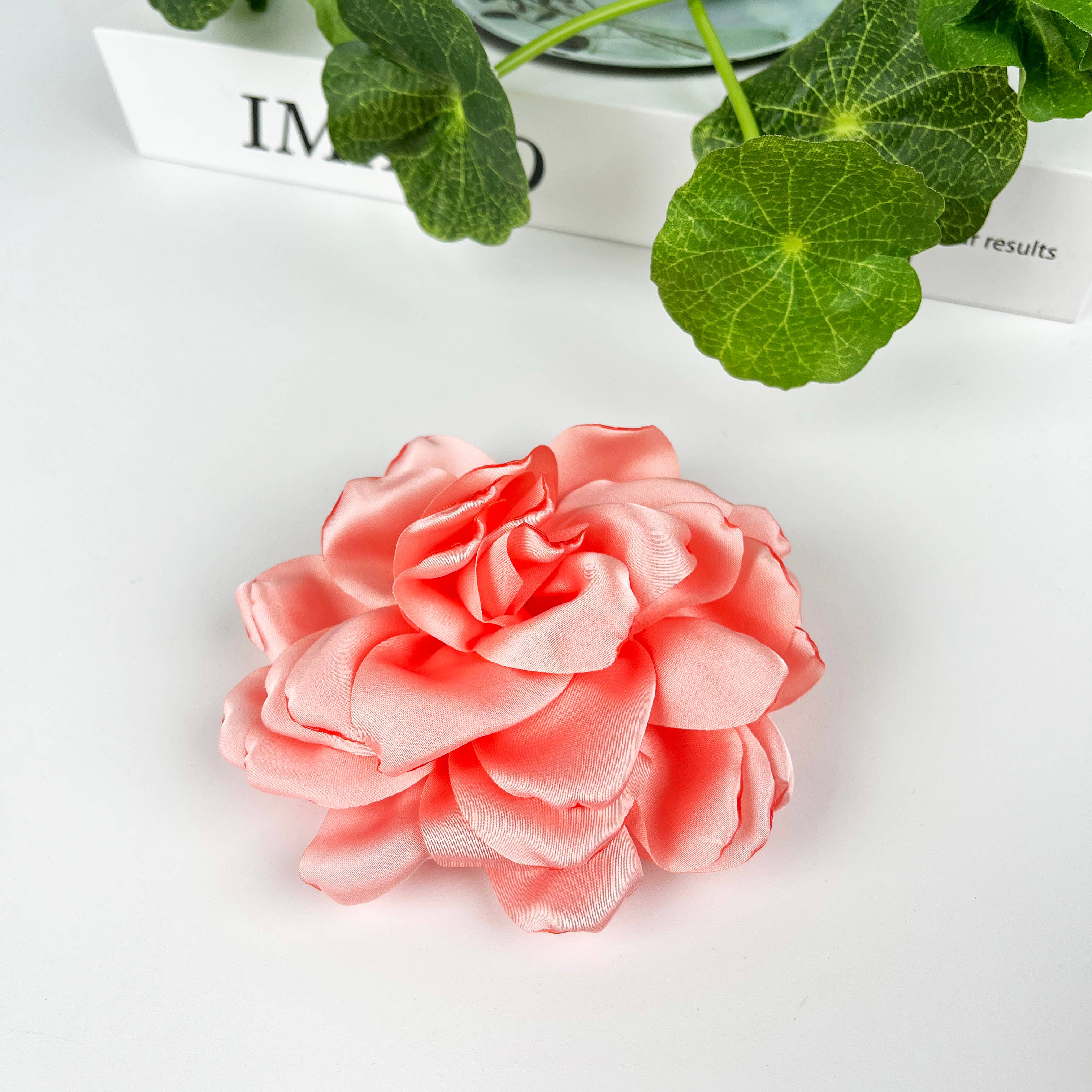 SoapElenGlen - Wholesale Hair Clip - Women's - Fabric Flower Hair Clips, Rose Duckbill Clip8