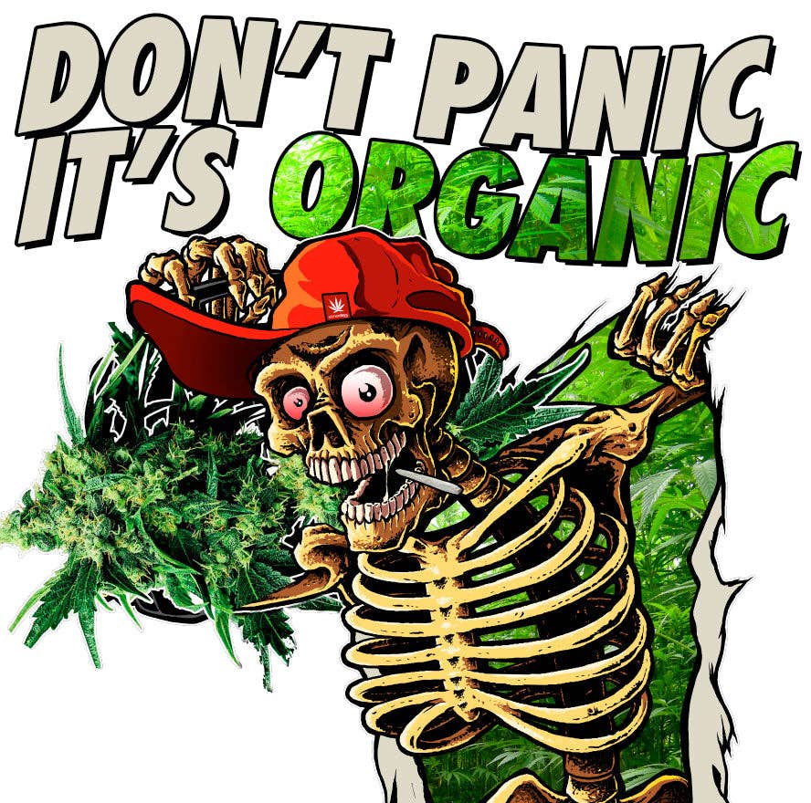 StonerDays Apparel – Engroshandel Grafisk t-shirt - Unisex – Dont Panik Grønne Hvid Tee1