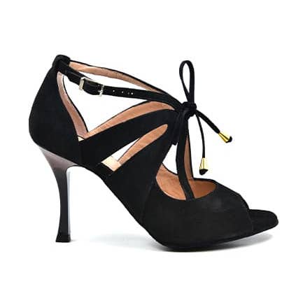 Tango sandaal in zwart suede voor wholesale door Dbs dancing shoes