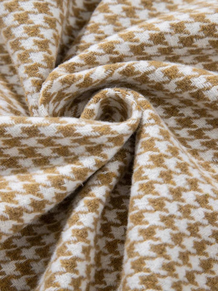 LALA LOO - Wholesale Shirt Jacket/Shacket - Women’s - Colorblock Houndstooth Textured Patchwork Shacket8