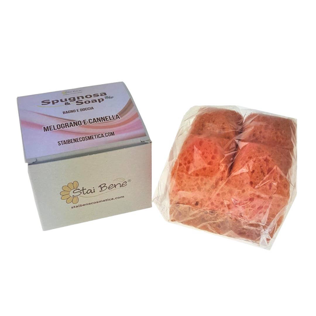 pirotta srl - Wholesale Bar Soap - I41 | Soap Sponge Pomegranate and Cinnamon 150 g0