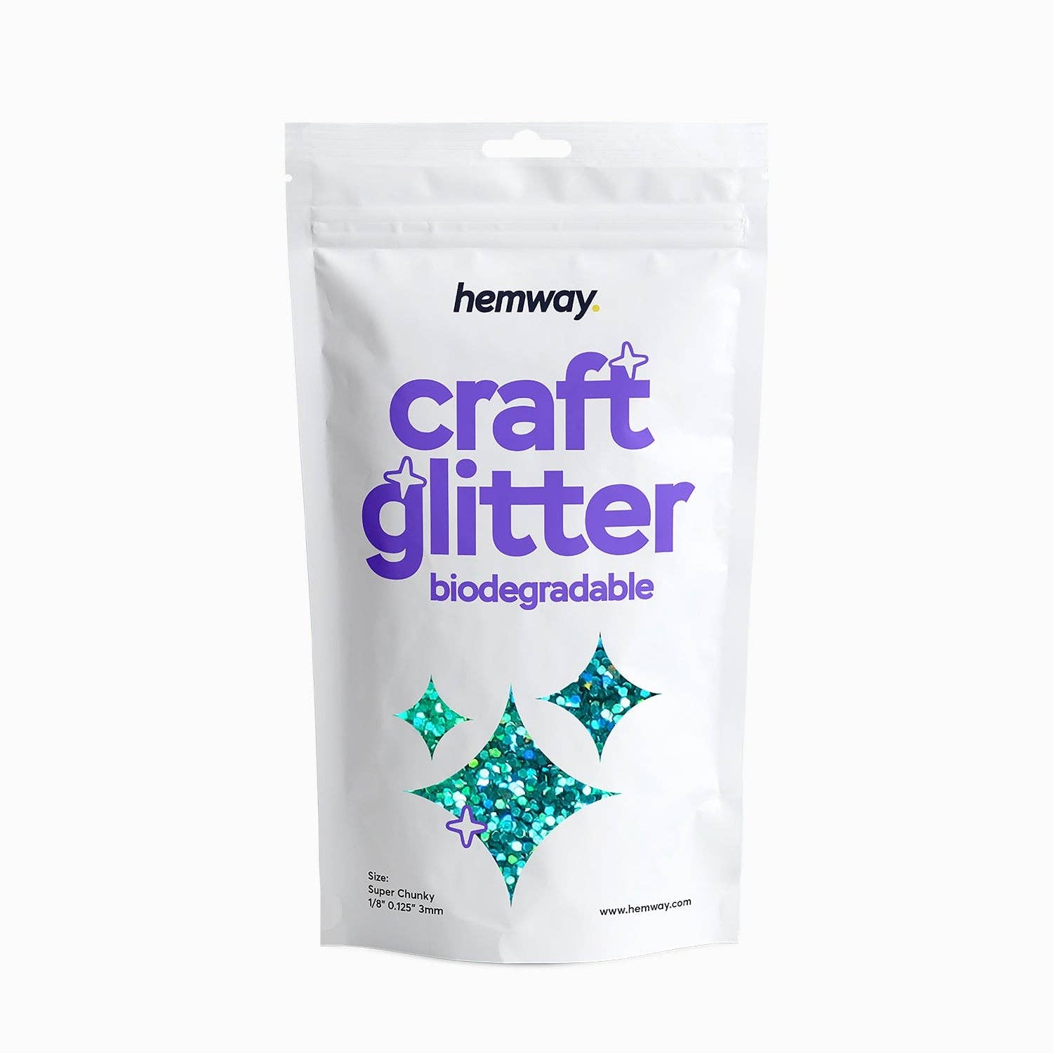 Eco Friendly Craft Glitter Turquoise Holo 100g for wholesale on Faire9