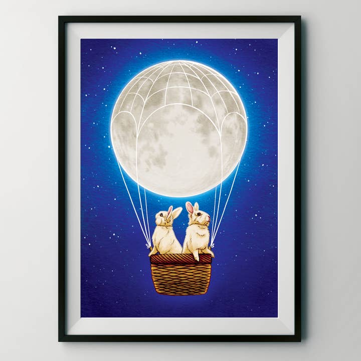 Artprint „Moon Voyage“ for engroshandel hos Firlefanz Design