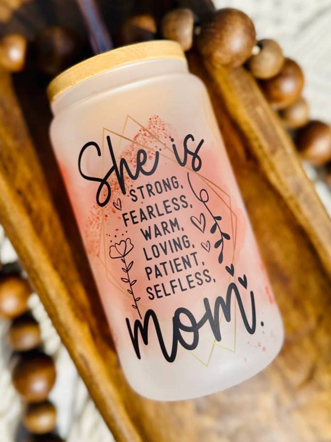 MOM-sublimatie bierblikje glas 16oz voor wholesale door Bonita Bella Creations