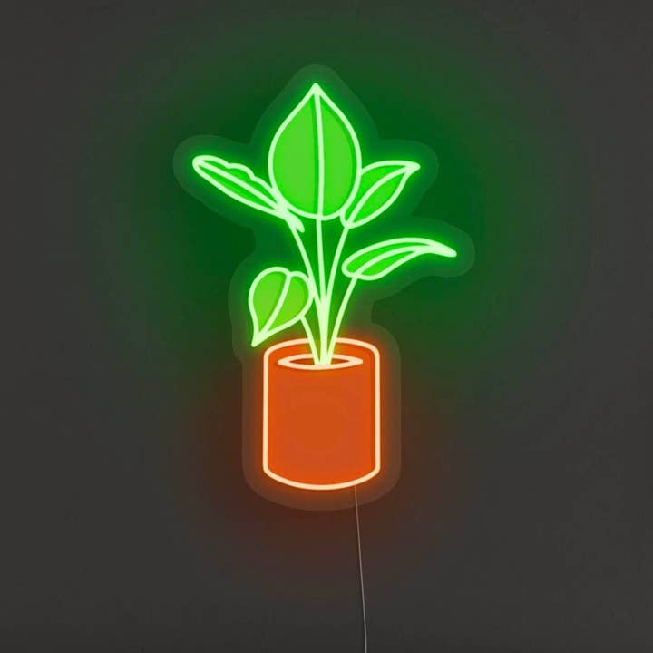 Potted Plant Version 2 LED Neon Sign for wholesale by BeNeonUnicorn