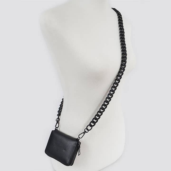 3AM BY H&D ACCESSORIES - Wholesale Wallet - Women's - Faux Leather Wallet W/Oversized Chain