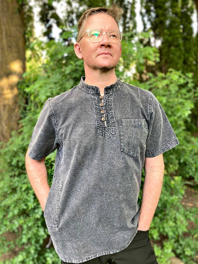 Kurzarmhemd aus Baumwolle in Enzymwaschung für den Großhandel von Ganesh Himal Trading