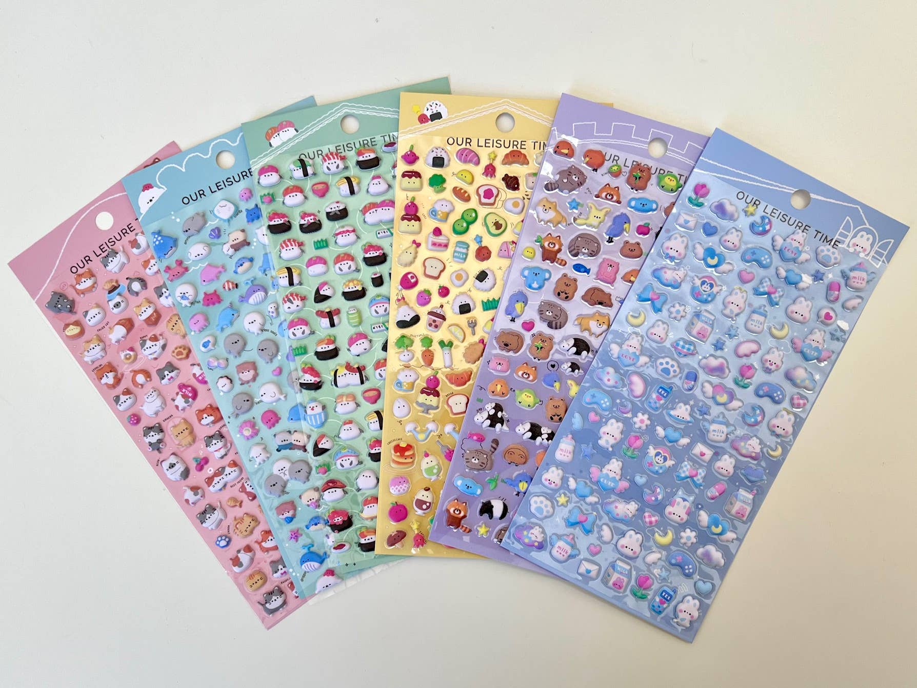 BCmini - Wholesale Sticker - 11023 Tiny Animal Food Court Puffy Assorted Stickers-121