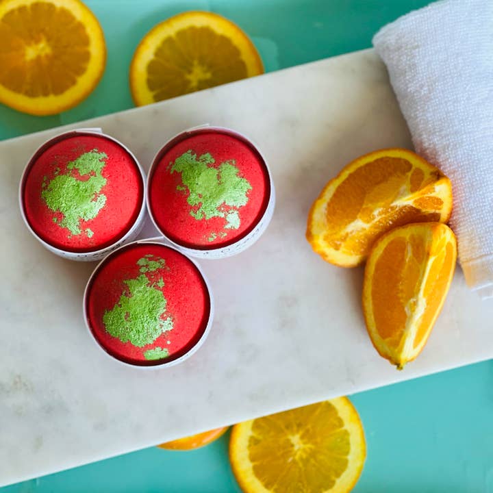 Blood Orange Bath Bomb for wholesale by Honi