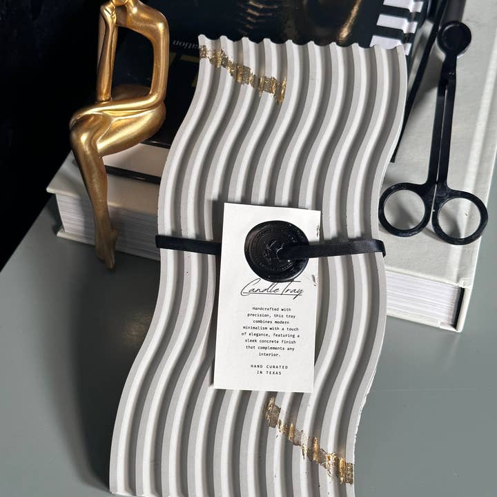 Gilded Opulence | Concrete Trays for wholesale by Scents Luxury Studio