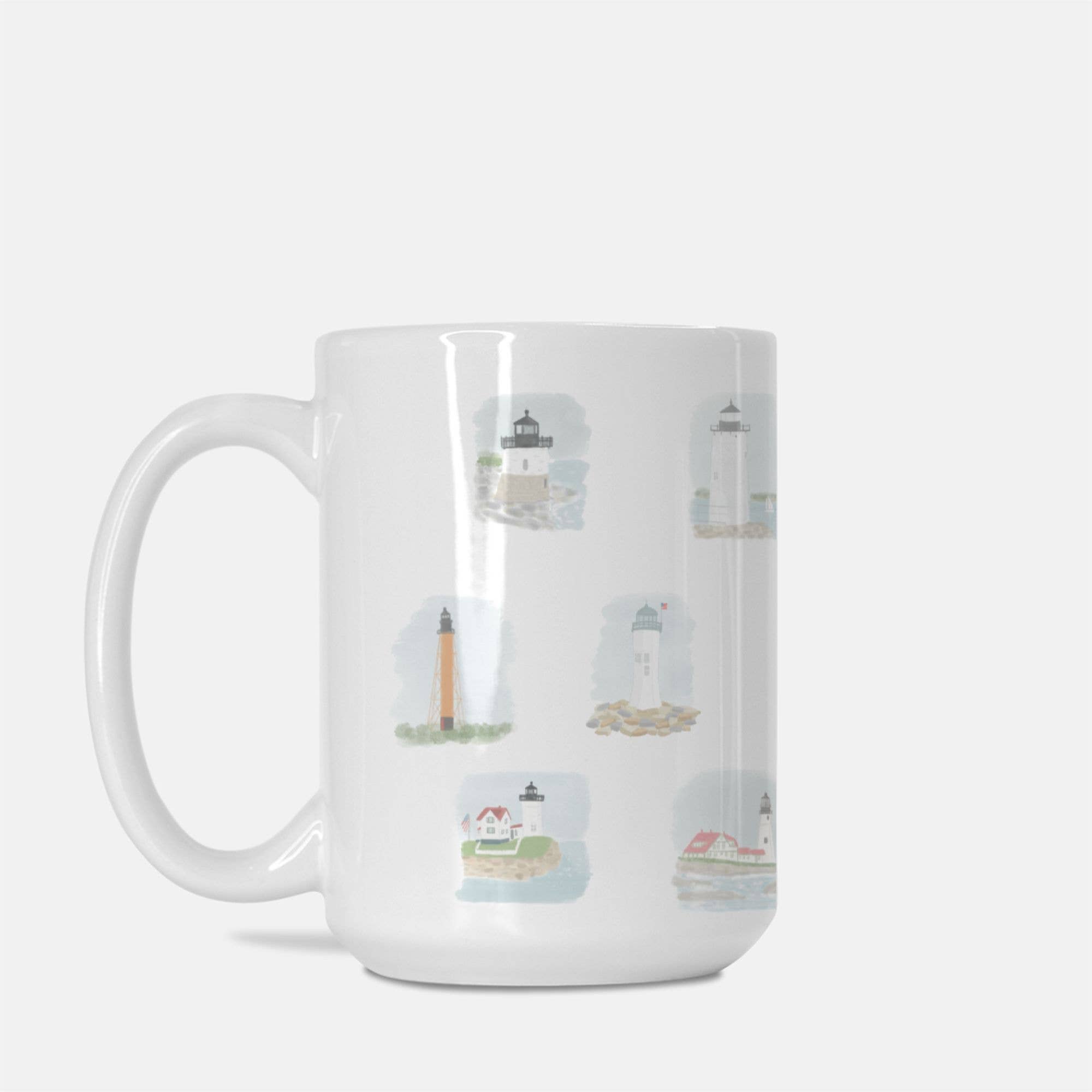 Palm Prints - Wholesale Coffee Mug - Lighthouses of New England Mug1