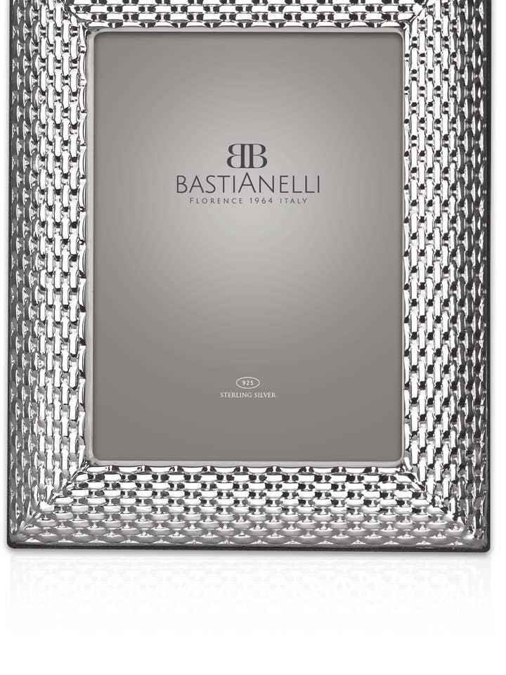 Art. 1850 Moldura prateada 18x24 cm fabricada em Itália por atacado de Bastianelli