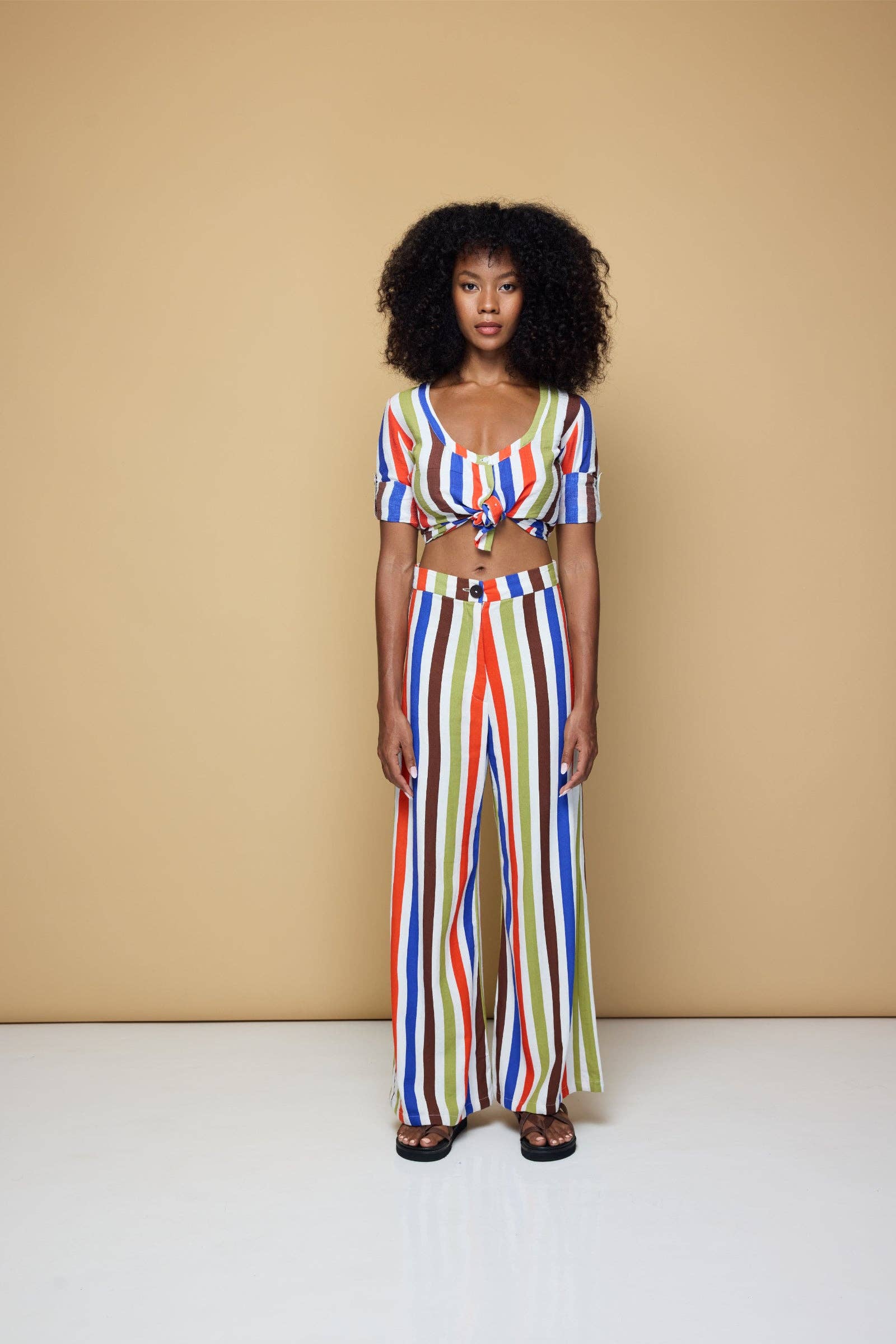 State of Georgia - Wholesale Button Down Shirt - Women's - THE GROOVE FITTED SHIRT - COOLIO STRIPE5