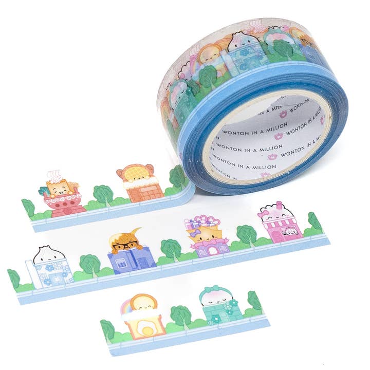 Dimsum Town - Main Street Washi (TRANSPARENT 20mm) for wholesale by Wonton In A Million