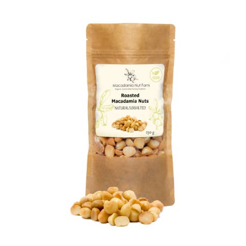 Roasted Macadamia Nuts Natural/Unsalted 250g for wholesale by Macadamia Nut Farm