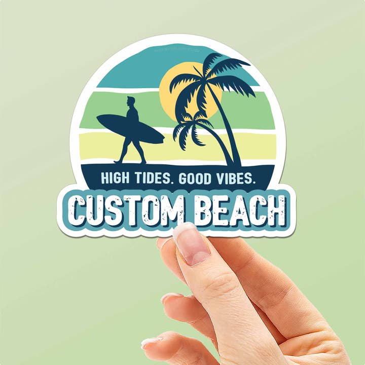 Sentinel Supply - Wholesale Sticker - Custom Surfer Stickers - Name Drop Beach Decals