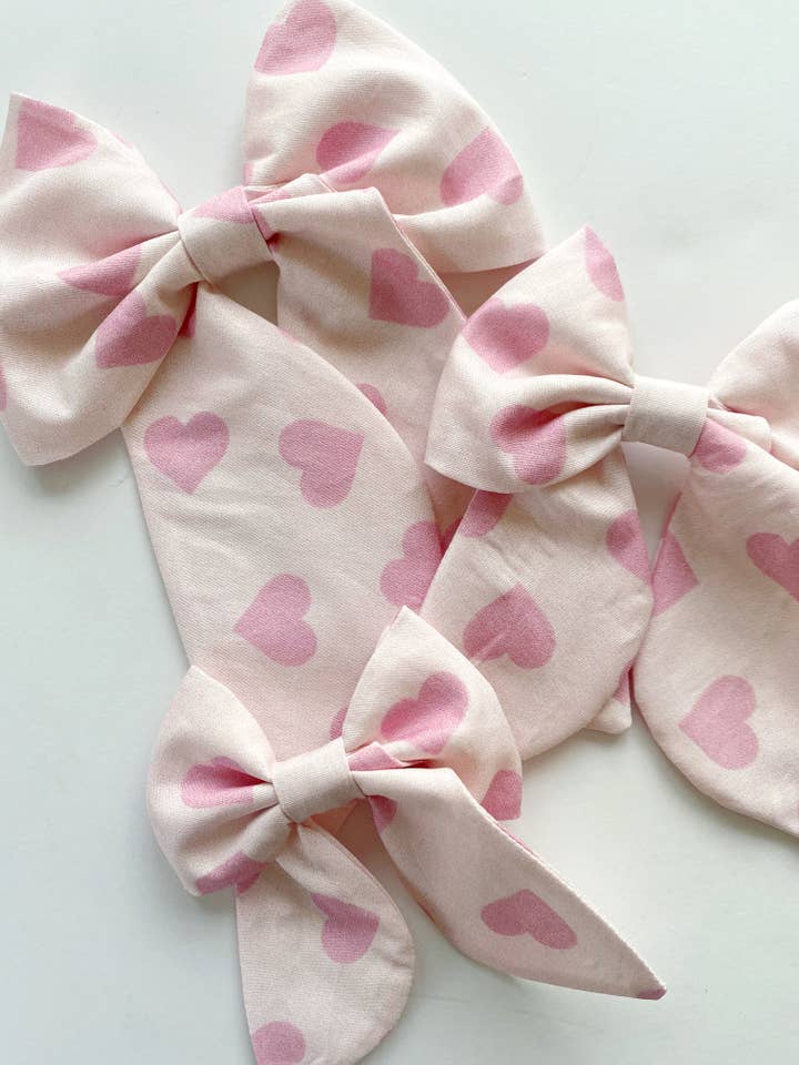 Valentine's Day Hair Bows for wholesale by Shared Joy Bows