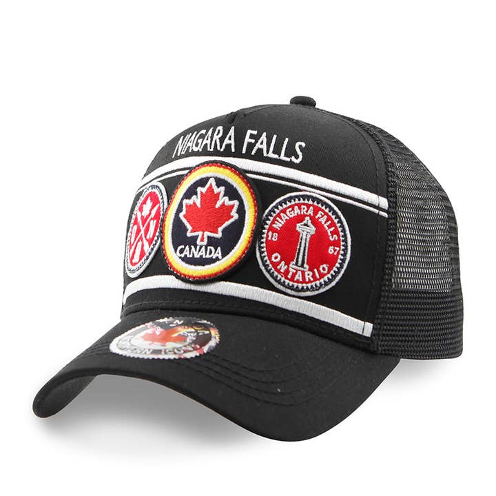 Niagara falls patch embroidery trucker hats for wholesale by Northern Icons Canada