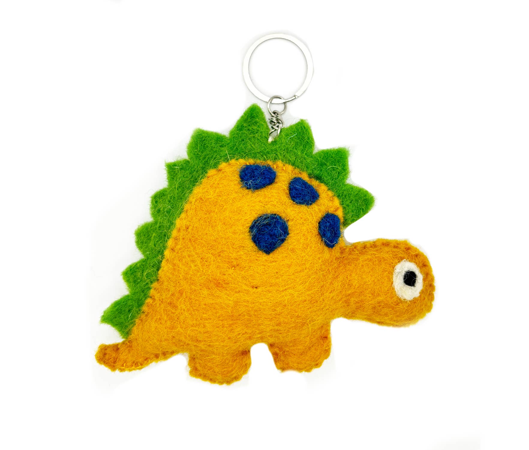 Everest Pet Supply & Gifts – wholesale Keychain – Unisex – Felted Keychain, Yellow Dino, Handmade, 100% Wool  0