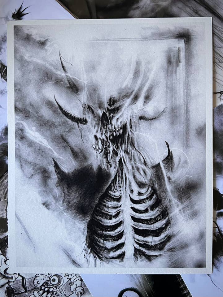 Reaper-Fine Art Print-Occult Decor-Satanic for wholesale by Andy Sciazko Art