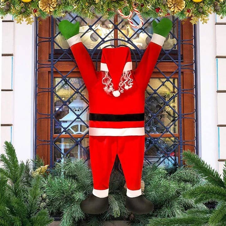 Santa Claus hanging from roof, Santa for roof, Santa on wal for wholesale by Hey Shop