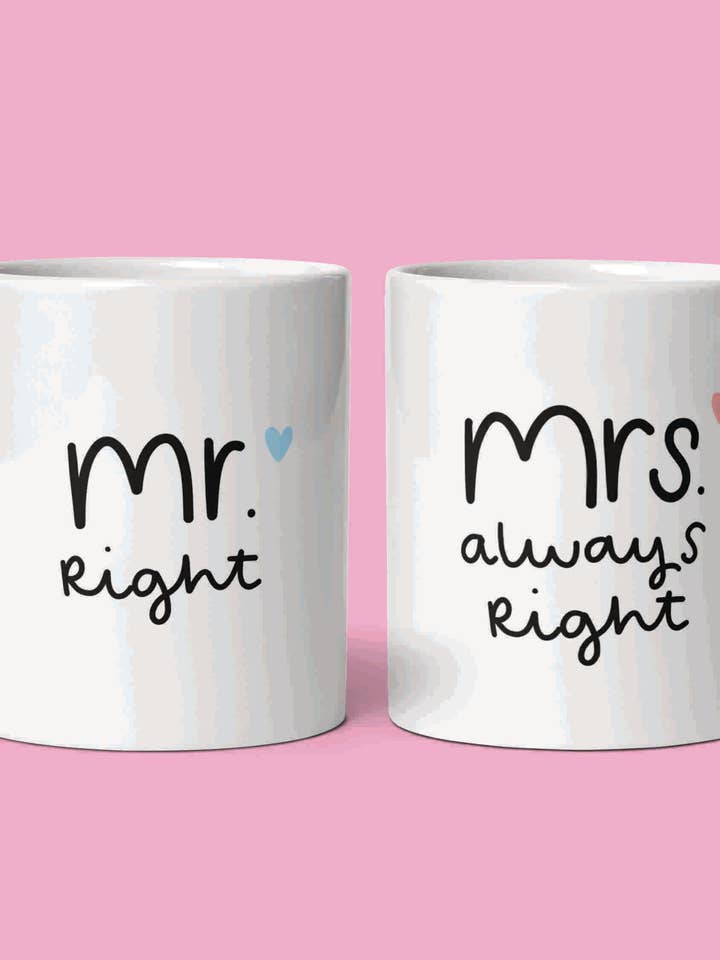 MR & MME RIGHT, cadeau de Saint-Valentin, cadeau de mariage, coffret cadeau pour la vente par Feel Good Gift co.