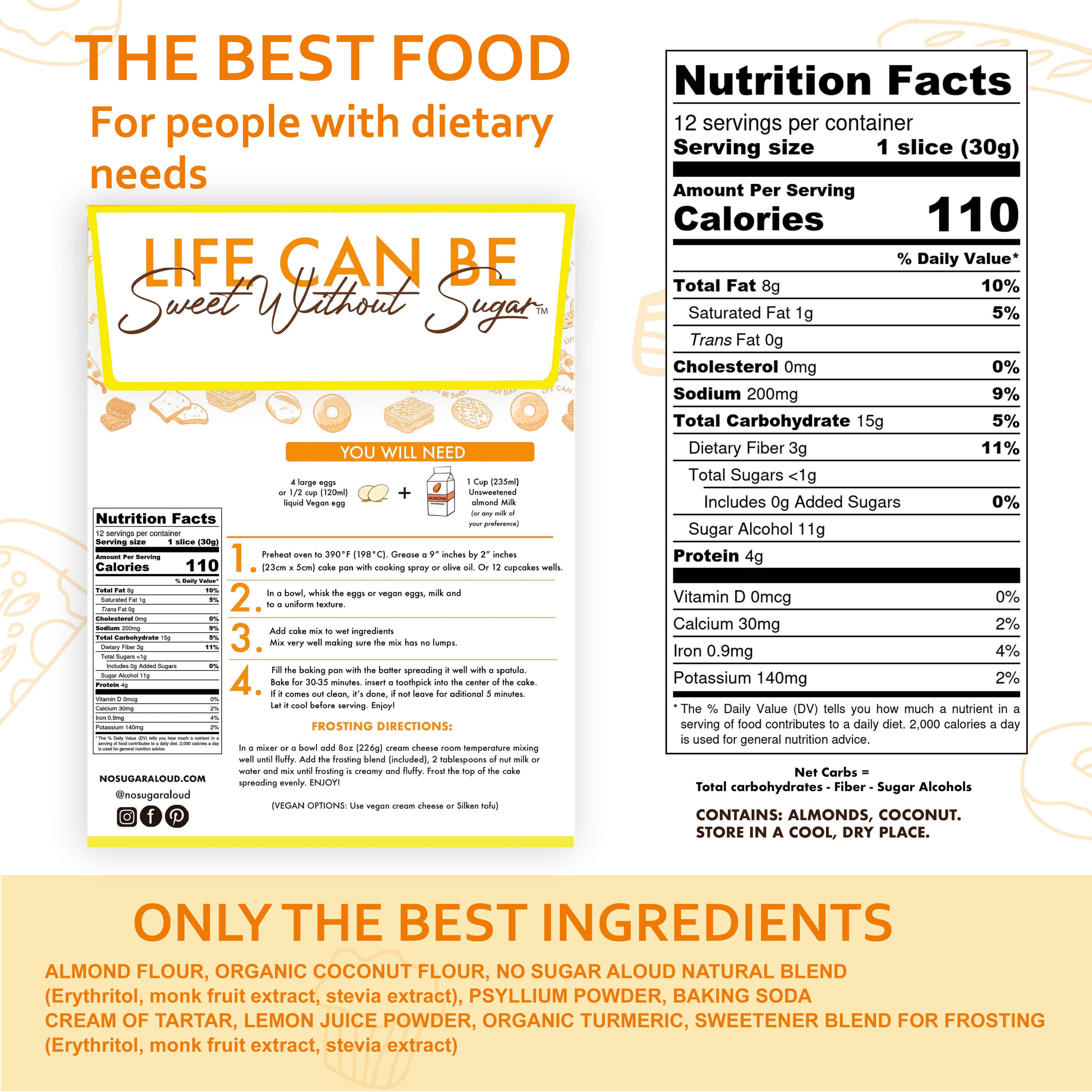 No Sugar Aloud LLC - Wholesale Cake Mix - Low-Carb Lemon Cake Mix4