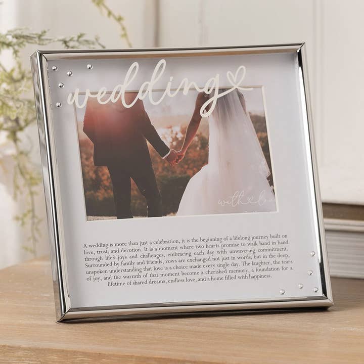 With Love Silver Word Frame 6" x 4" - Wedding for wholesale by WIDDOP and Co. US
