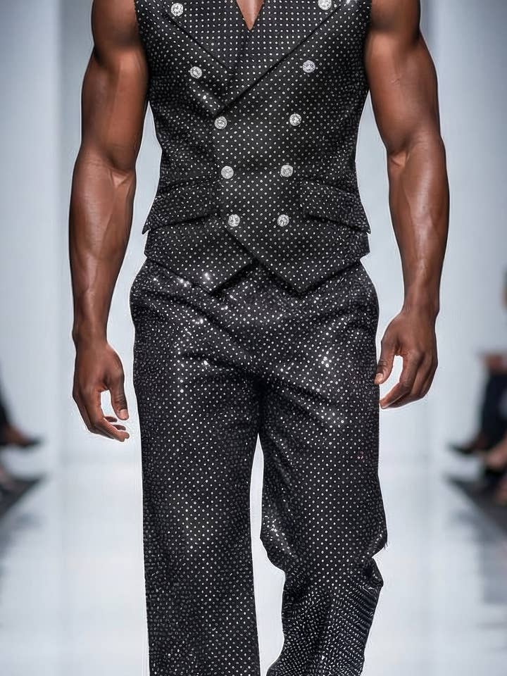 rhinestone vest/pants for wholesale by Angelino