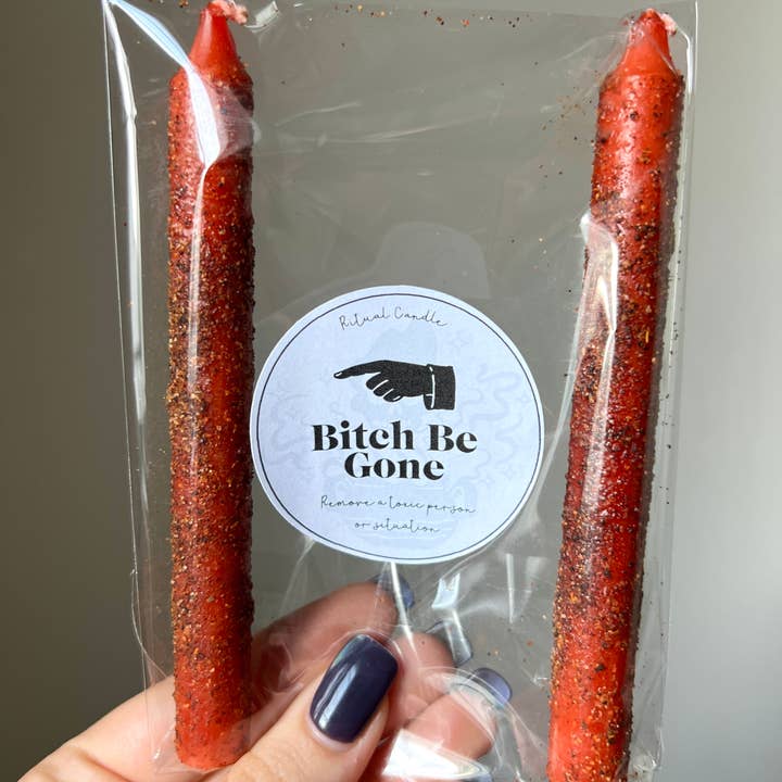 Sapphire & Sage - Wholesale Meditation Supplies - Bitch Be Gone Ritual Candle