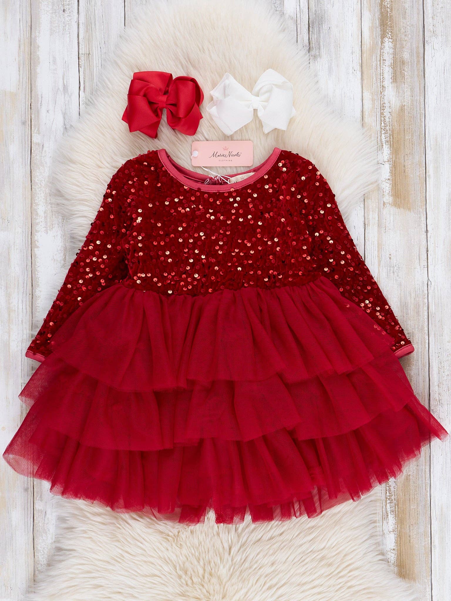 Marie Nicole Clothing - Wholesale Dress - Kids - Sparkle Party Triple Tiered Tulle Dress3
