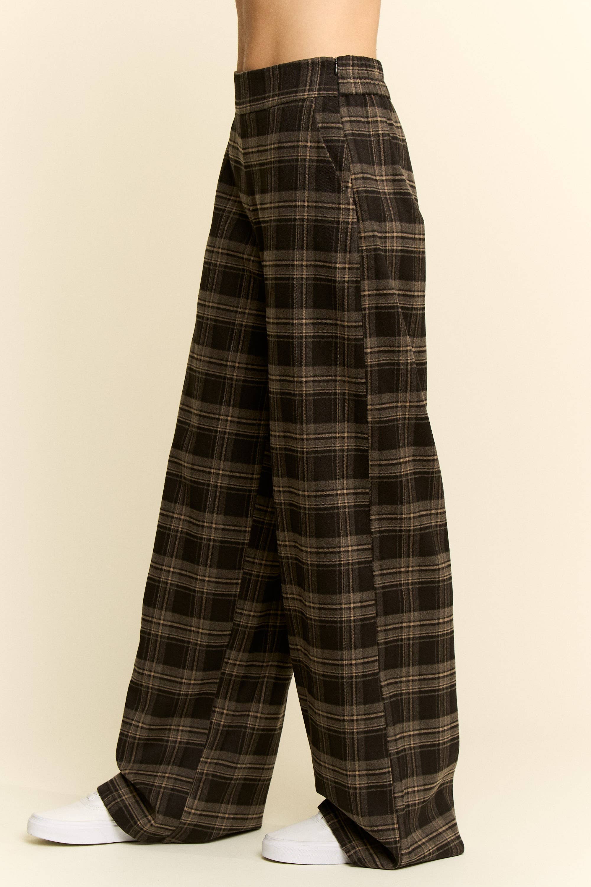 JADE BY JANE - Wholesale Pants - Women's - PLUS SIZE PLAID WIDE LEG SOFT DRESS PANTS7