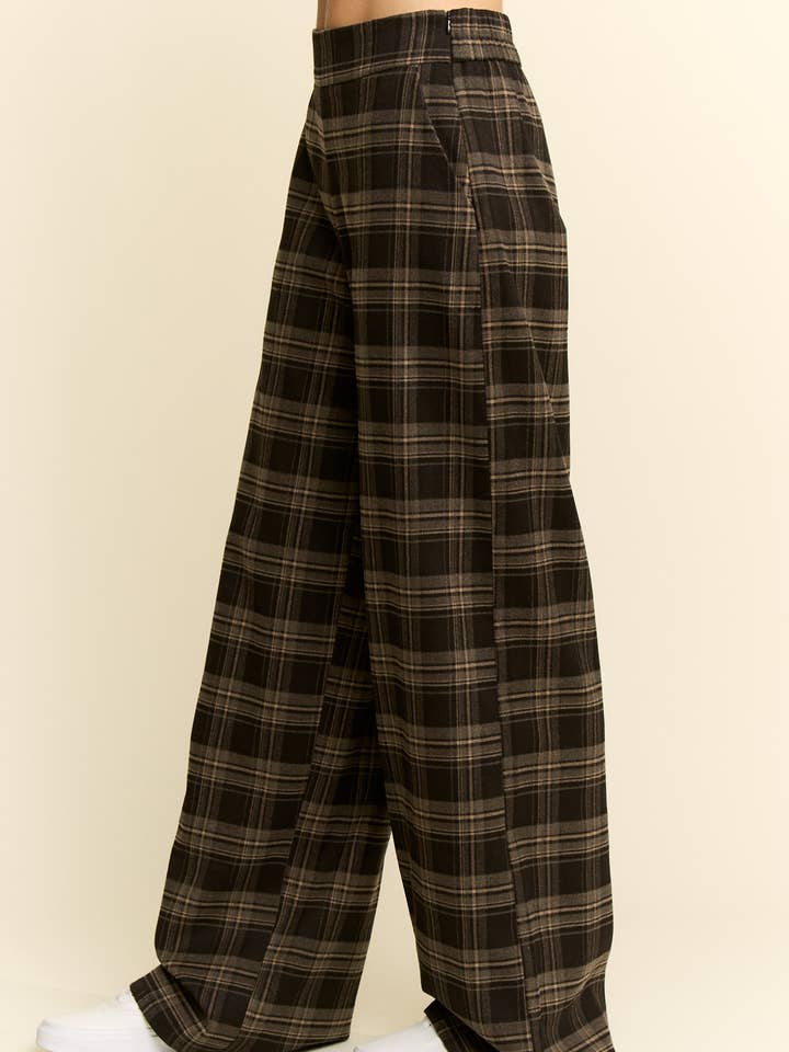 JADE BY JANE - Wholesale Pants - Women's - PLUS SIZE PLAID WIDE LEG SOFT DRESS PANTS7