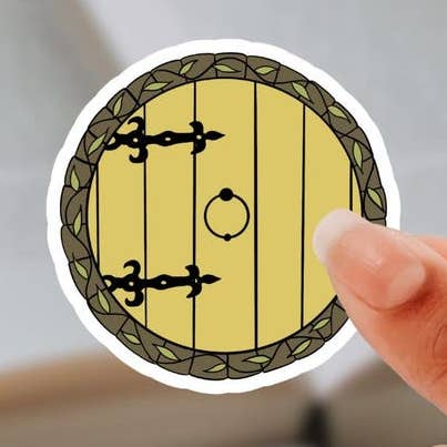 Hobbit door bookish vinyl sticker for wholesale by Romantasy Designs