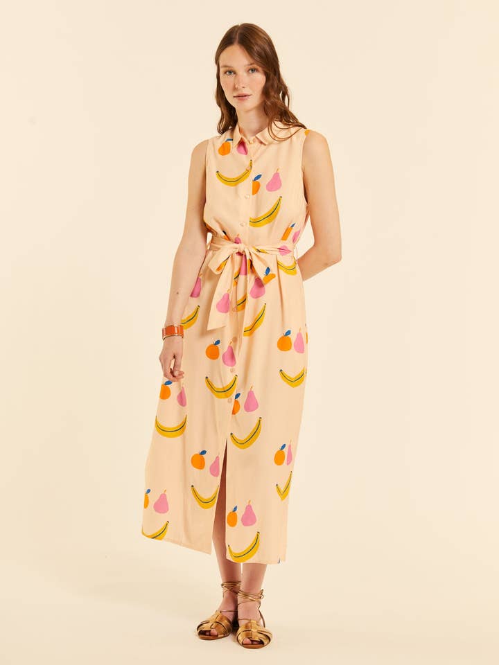 Glückliche Früchte geknöpftes Kleid für den Großhandel von Pepaloves