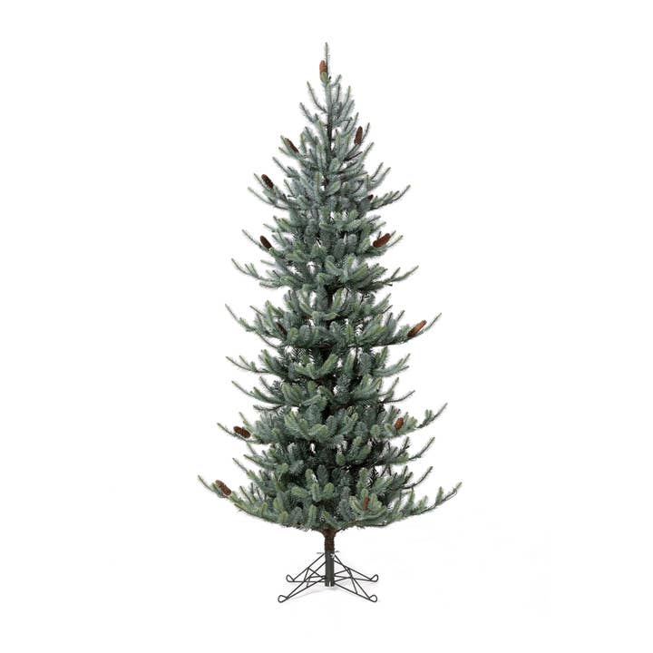 Park Hill Blue Spruce Slim Christmas Tree, 7.5' for wholesale by Park Hill Collection