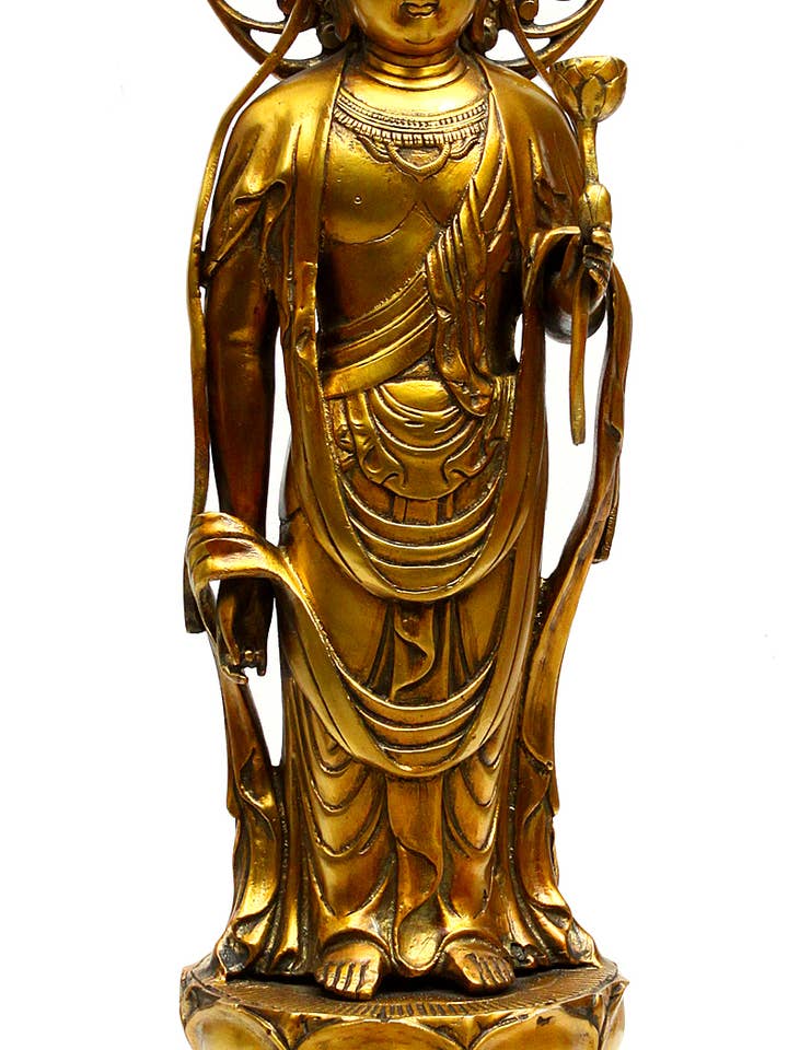 23" Kuan Yin - Japanese Form of Padmapani Avalokiteshvara for wholesale by Exotic India Art