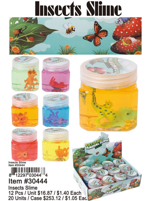 Insects Slime for wholesale by Puka Creations