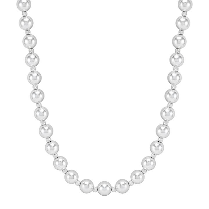 Silpada 'Urban Chic' Sterling Silver Natural Hematite Beaded Necklace, 18" + 2" for wholesale by Silpada