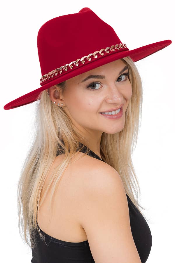 Cap Zone – Fedora - Mulher por atacado – Chapéu Monocromático Revelado Corrente Cubana Larga Feltro Chapéu20