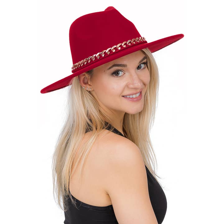 Cap Zone – Fedora - Mulher por atacado – Chapéu Monocromático Revelado Corrente Cubana Larga Feltro Chapéu20