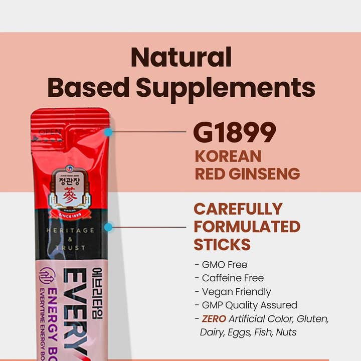 LAOM - Wholesale Oral Supplement/Vitamin - Evreytime Energy Boost + Red Ginseng Extract Tea1