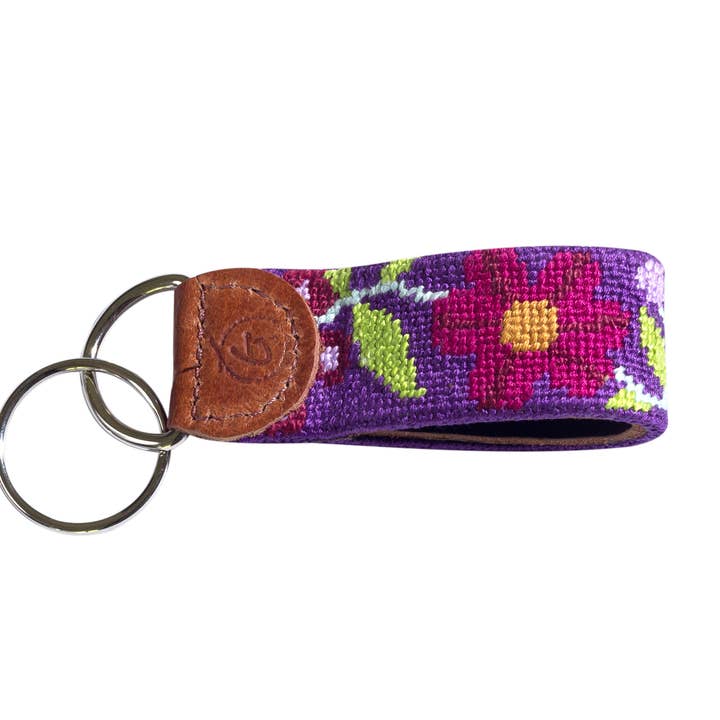 Porte-clés Floral Needlepoint pour la vente par Good Threads
