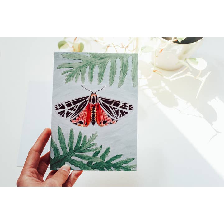 Card - Arctia Caja (Tiger Moth) for wholesale by Brevity Art