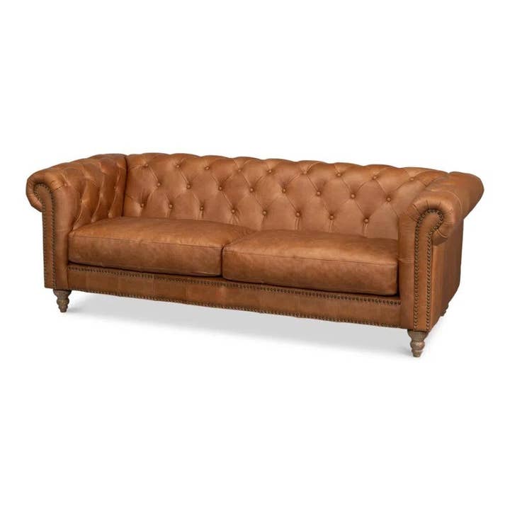 LOOMLAN - Wholesale Sofa - Chesterfield Kingston Sofa Tan Leather10