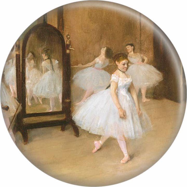 Square Deal Recordings & Supplies - Wholesale Magnet - Magnet - Degas, Edgar - "The Dancing Class" - Round